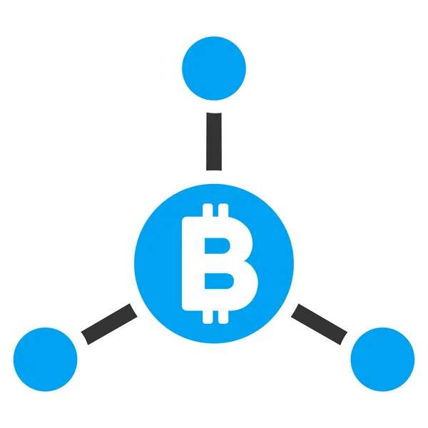 Bitcoin Links Flat Icon — Stock Vector