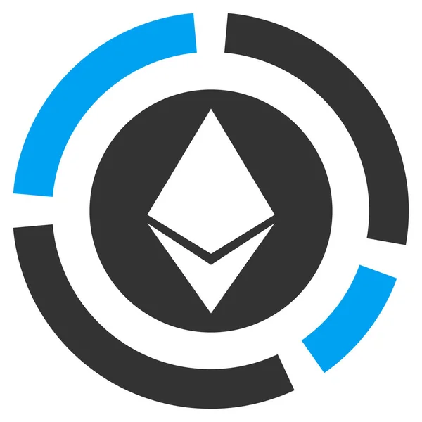 Ethereum of Flat Icon — стоковый вектор