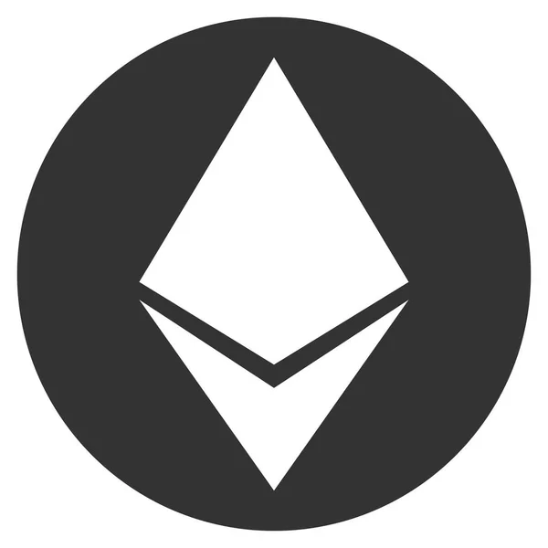 Ethereum munt platte pictogram — Stockvector