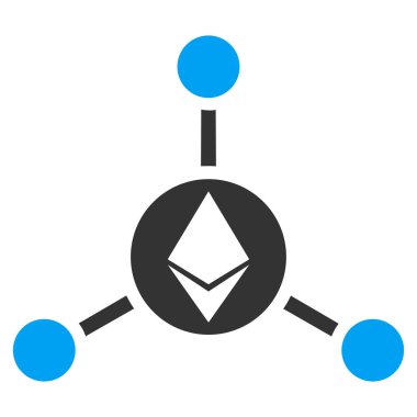 Ethereum bağlantıları düz simgesi
