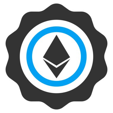 Ethereum mühür düz simgesi