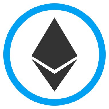 Ethereum düz simgesi yuvarlak