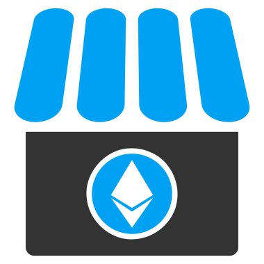 Ethereum Dükkanı düz simgesi