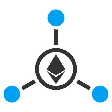 Ethereum ilişkiler düz simgesi