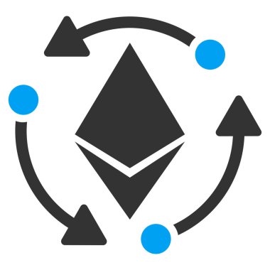 Ethereum döndürme düz simgesi