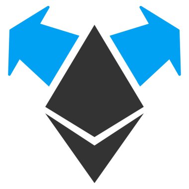 Ethereum harcamak oklar düz simgesi