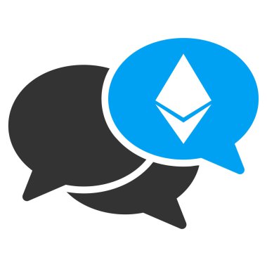 Ethereum Webinar iletileri düz simgesi