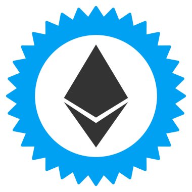 Ethereum damga mühür düz simgesi