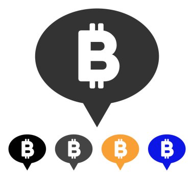 Bitcoin Banner balon vektör simgesi