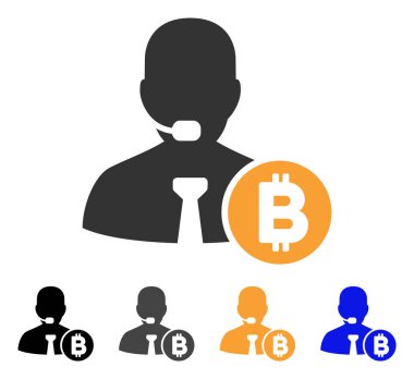 Bitcoin arama işleç vektör simgesi