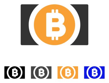 Bitcoin nakit vektör simgesi