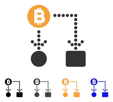 Bitcoin nakit akışı vektör simgesi