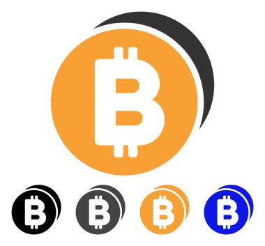 Bitcoin sikke vektör simgesi