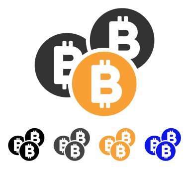 Bitcoin sikke vektör simgesi