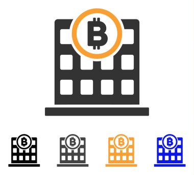 Bitcoin A.ş. Binası vektör simgesi