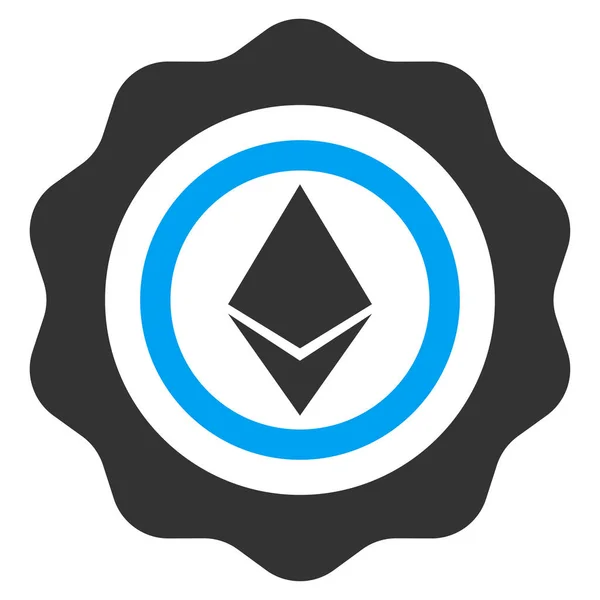 Ethereum Seal Flat Icon — Stock Vector