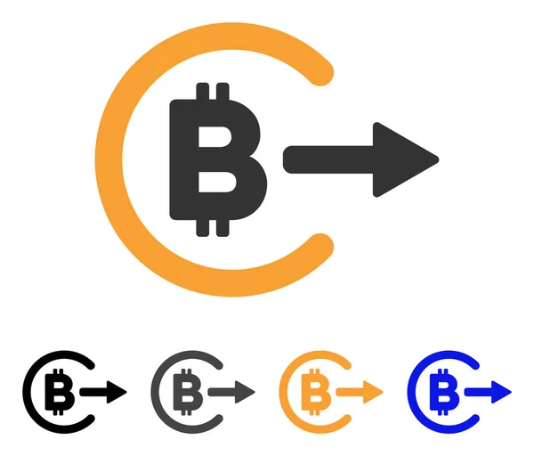 Bitcoin Cashout vektorové ikony — Stockový vektor