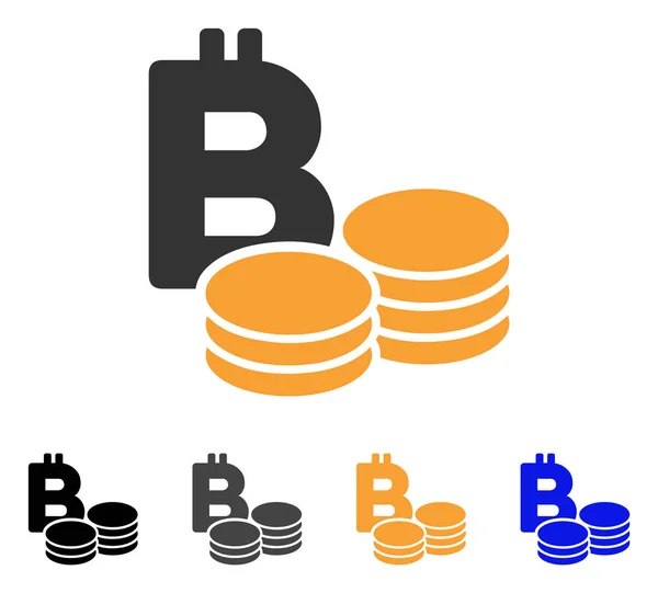 Bitcoin Coins Vector Icon — Stock Vector