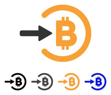 Bitcoin gelir vektör simgesi