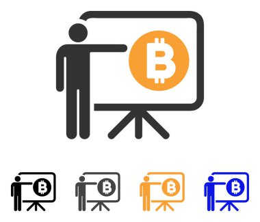 Bitcoin ders kurulu vektör simgesi