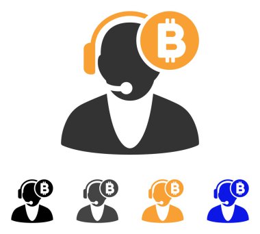 Bitcoin operatör vektör simgesi