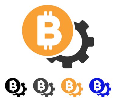 Bitcoin seçenekleri dişli vektör simgesi