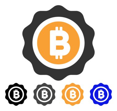 Bitcoin mühür vektör simgesi