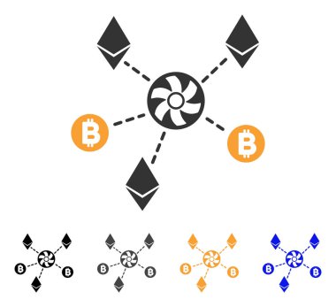 Cryptocurrency Blender Rotor vektör simgesi