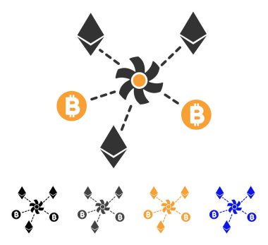 Cryptocurrency karıştırıcı Rotor vektör simgesi