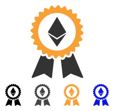 Ethereum Ödülü mühür vektör simgesi