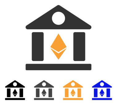 Ethereum Banka Binası vektör simgesi