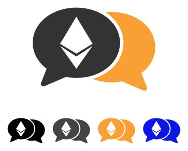 Ethereum sohbet vektör simgesi
