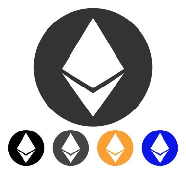 Ethereum sikke vektör simgesi