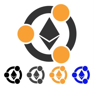 Ethereum işbirliği vektör simgesi