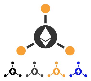 Ethereum bağlantıları vektör simgesi