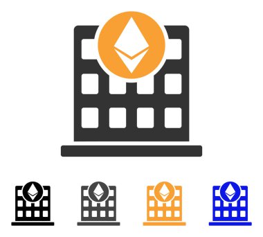Ethereum Corporation Office vektör simgesi