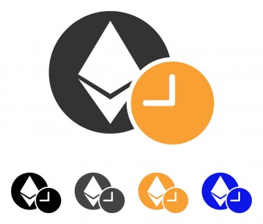 Ethereum kredi saat vektör simgesi