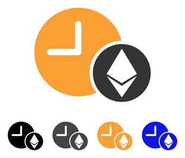 Ethereum kredi saat vektör simgesi