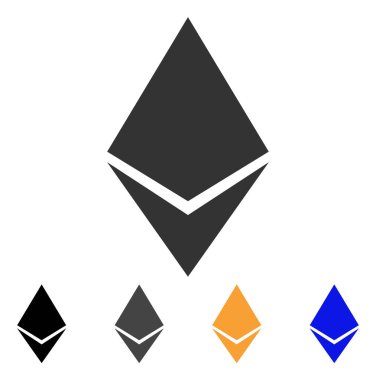 Ethereum kristal vektör simgesi