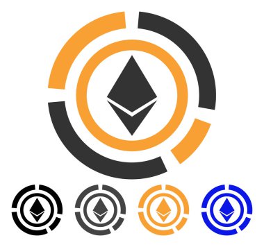 Ethereum diyagramı vektör simgesi