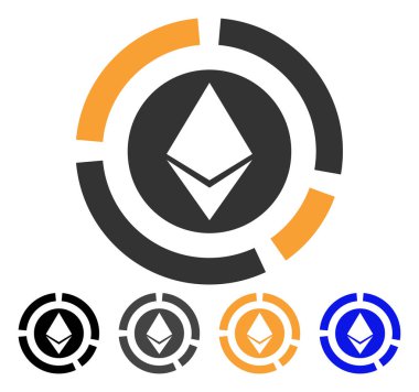 Ethereum diyagramı vektör simgesi