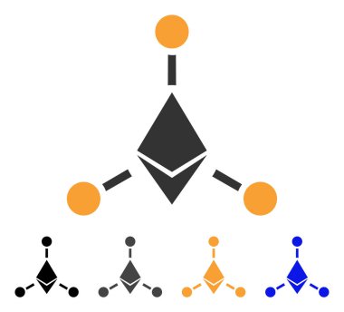 Ethereum bağlantıları vektör simgesi