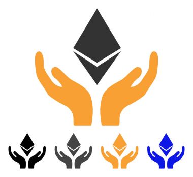 Ethereum bakım el simge vektör