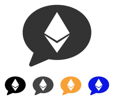 Ethereum ileti balon vektör simgesi