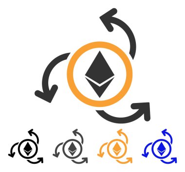 Ethereum kaynak girdap vektör simgesi