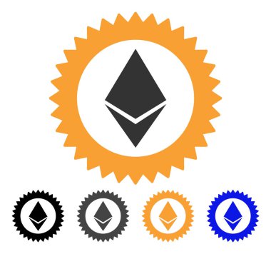 Ethereum damga mühür vektör simgesi