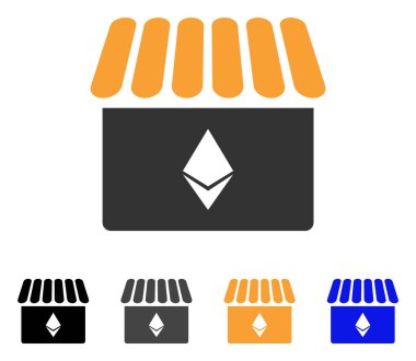Ethereum mağaza vektör simgesi