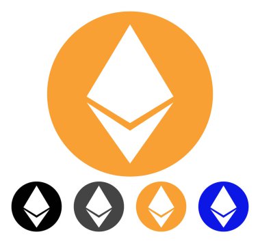 Ethereum vektör simgesi