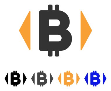 Bitcoin fiyat vektör simge düzenleyen