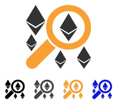 Arama Ethereum vektör simgesi